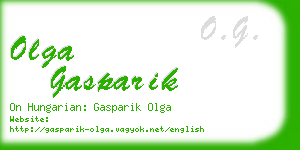 olga gasparik business card